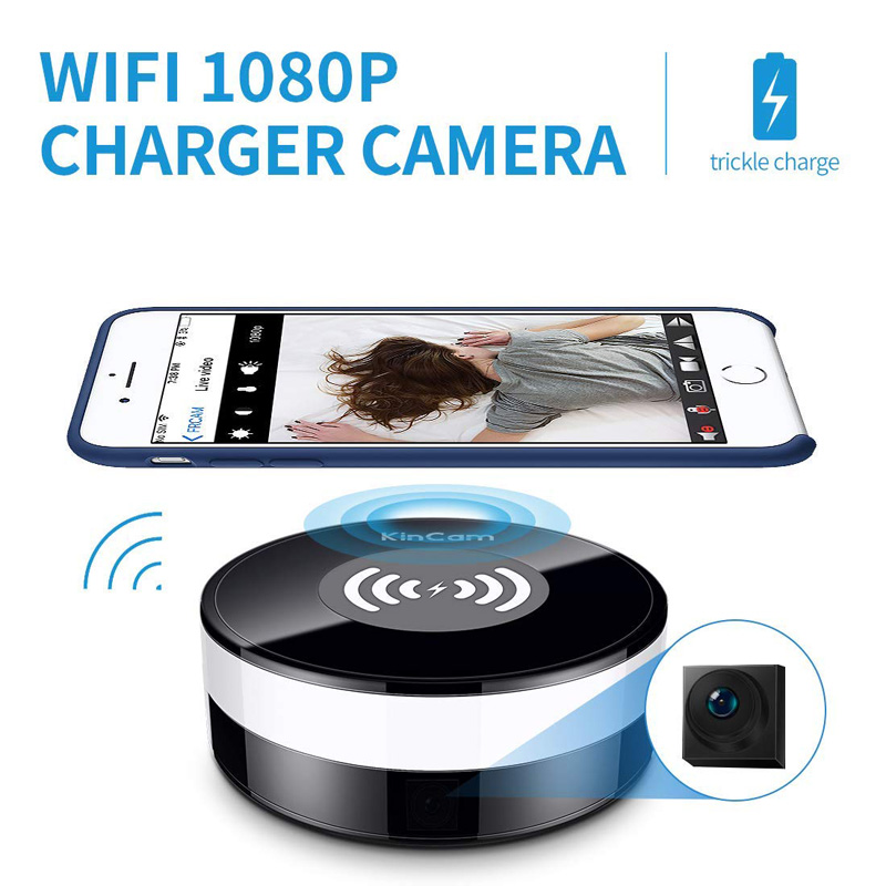 

Wireless Charging Camera 1080P HD WiFi IP Camera Mini DV Night Vision Phone Charger Camera Indoor Home Office Mini Security Cameras