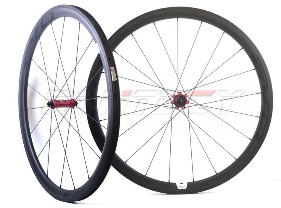 

EVO 700C road bicycle wheelset 38mm depth 25mm width Clincher/Tubular with UD matte finishing carbon wheelset with Pillar 1432/1423 spoke