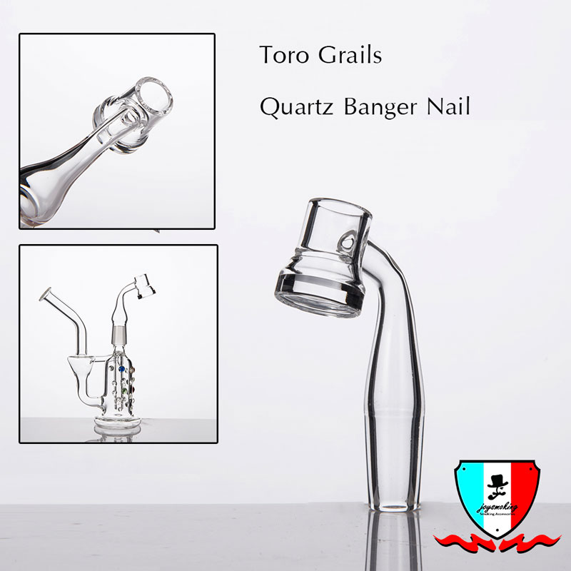 

Grails Quartz Banger Nail 45 Degree Smoking Accessories with Slit 5mm Thick Bottom for Glass Bowl 10mm 14mm 19mm Male & Female Joints