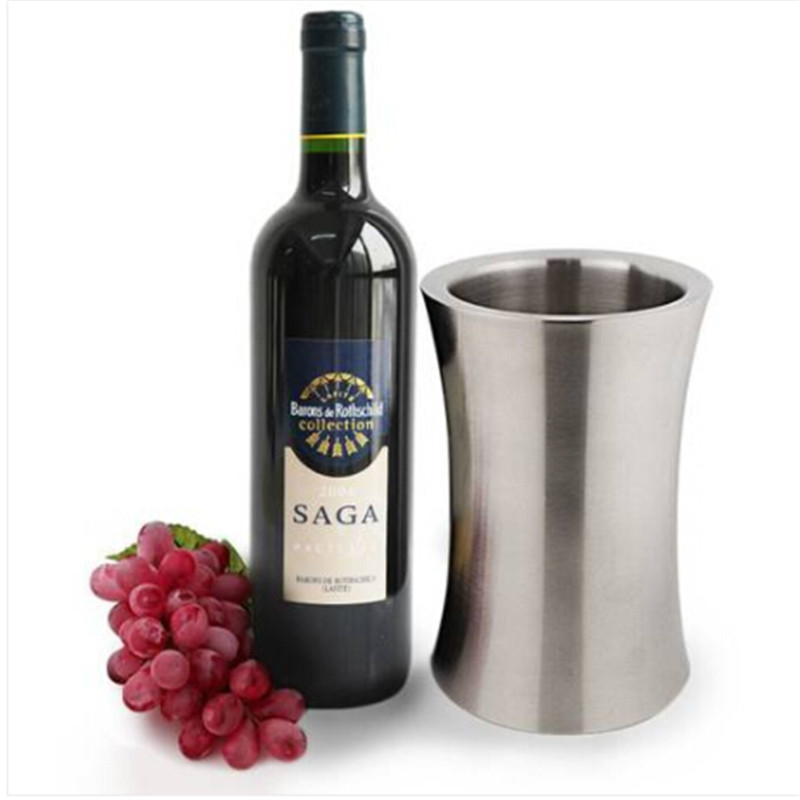 

High Quality Wine Champagne Bucket Waist Stainless Steel Ice Buckets And Coolers Barware