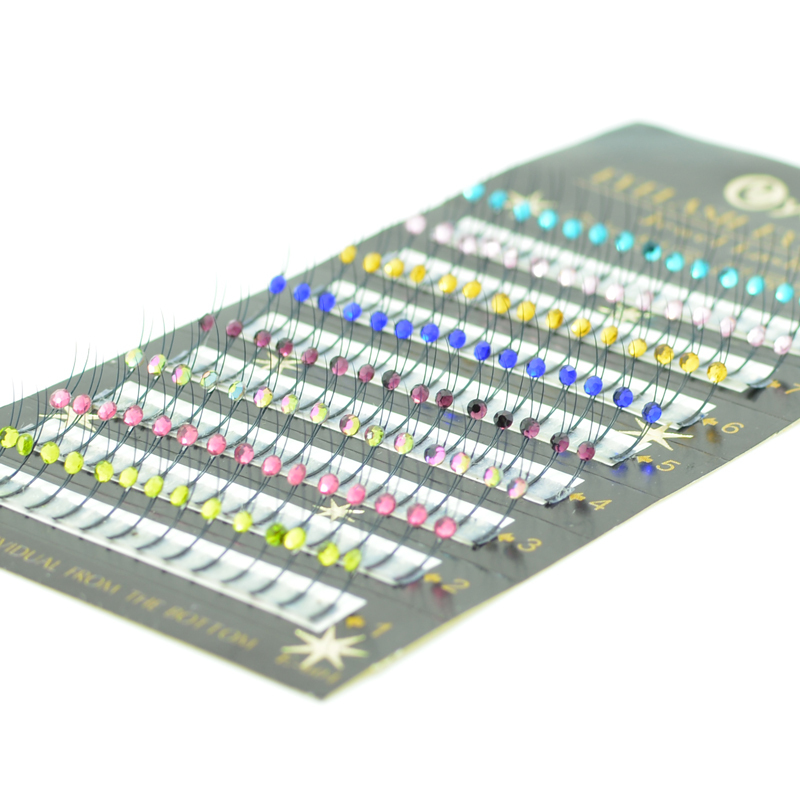 

Eyemix 8 Colors Y Glitter Shimmery Individual Eyelash Extension Popular Rainbow Colorful Diamond False Eyelashes Freeshipping