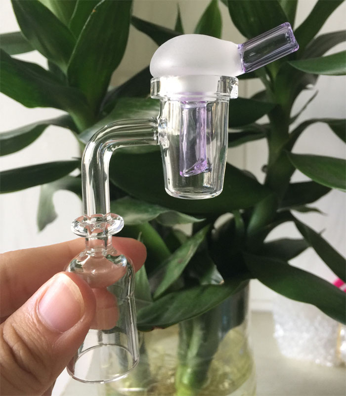 

New Flat Top Conical Quartz Banger Nail + Carb Cap With 10mm 14mm 18mm Female Male Domeless Quartz Nail For Oil Rigs Glass Bongs