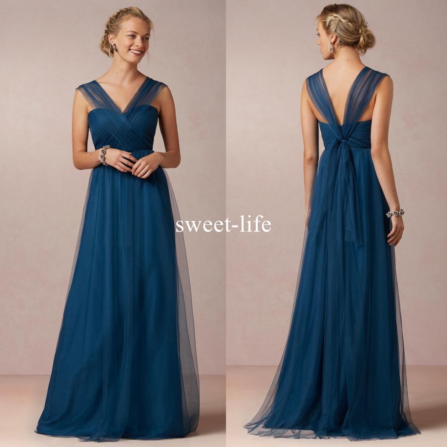 

2020 Convertible Blue Green Bridesmaid Dresses For Wedding Transformable Straps Flowing A Line Purple Bridesmaids Dresses Evening Wear