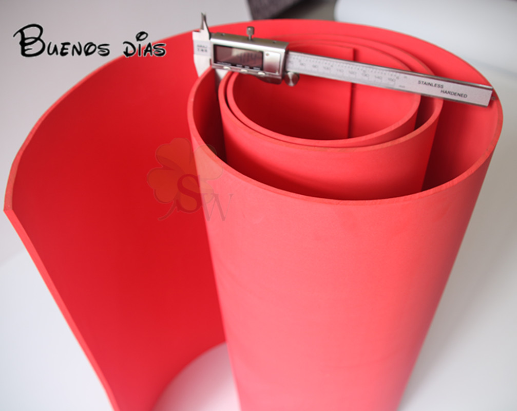 

2018 red color 4mm thickness Eva foam sheets,Easy to cut,Punch foam,children school Handmade cosplay material Size50cm*200cm