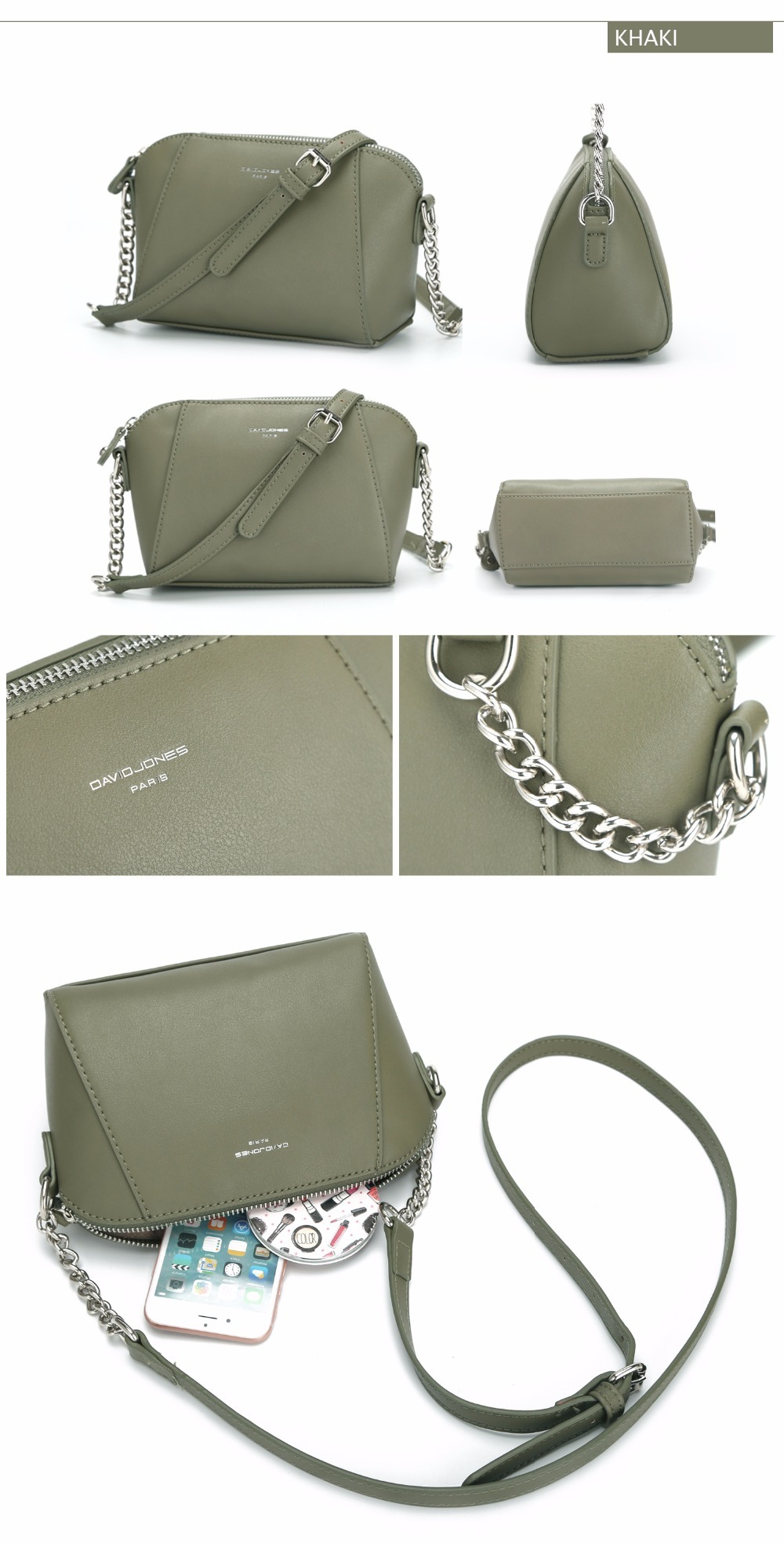 david jones green bag