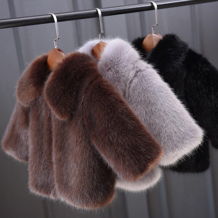 

Baby Kids Clothing 2018 Newest Winter Children Coat Heig Quality Faux Fur Outerwear Toddler Baby Boys Girls Clothes Winter Warm Jckets 3-8T, As show
