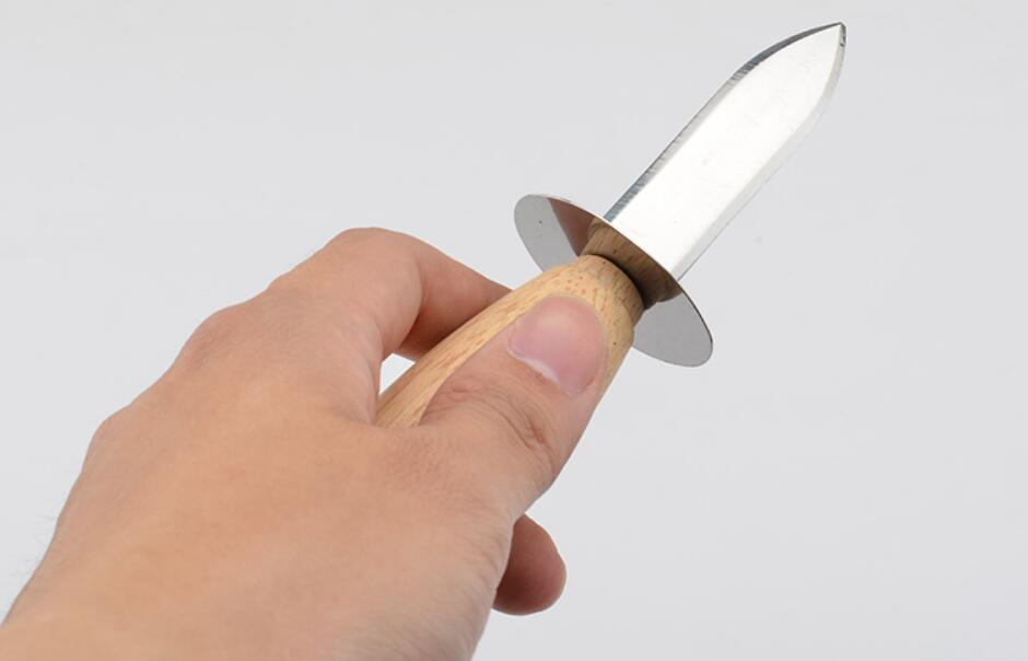 

Good Grips Wholesale Stainless steel oyster knife shell open wooden handle seafood scallop oyster knives prize