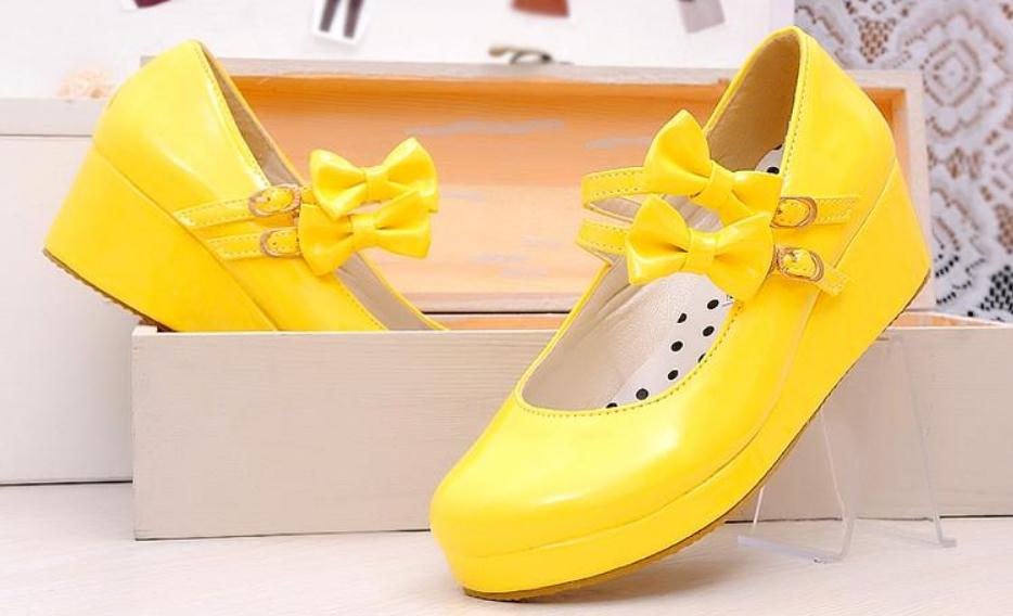

Free send 2018 spring and Autumn new style Slope heel bowknot Women's shoes, Black