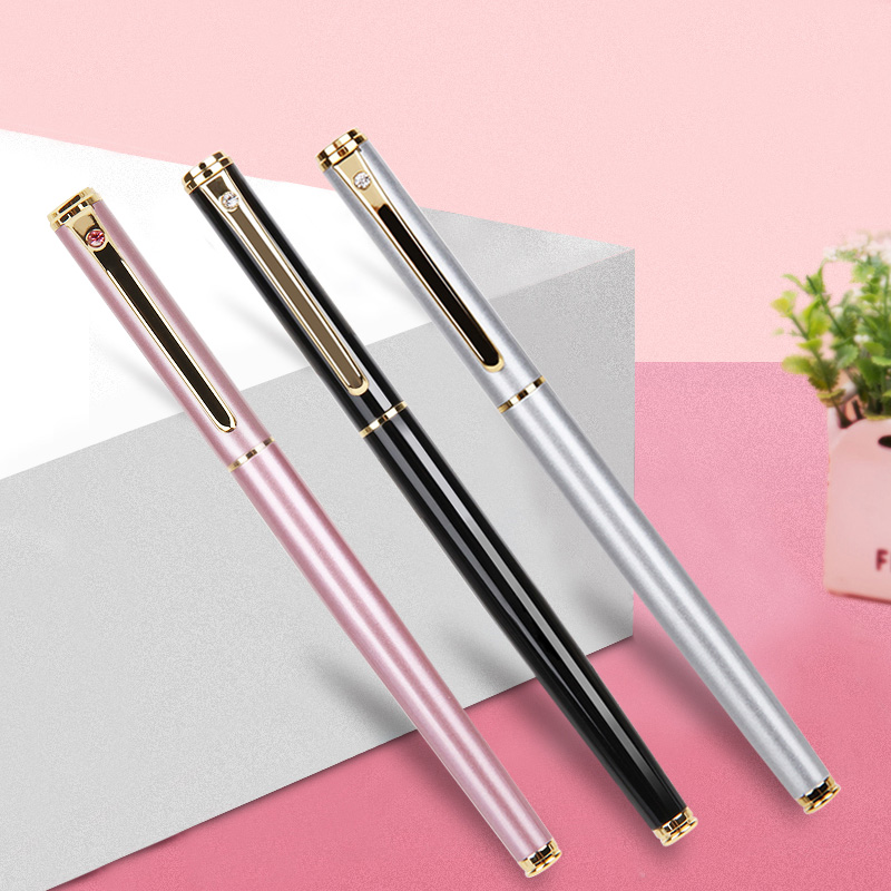 

Deli High Quality 0.38mm Metal Lraurita Fountain Pen Cute Stationery Ink Pens For Gift Office School Supplies, As pic