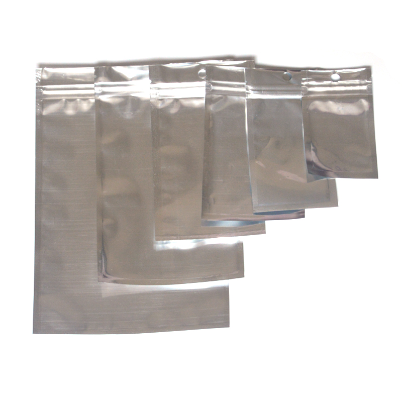 

Multiple sizes Aluminum Foil Clear Resealable Valve Zipper Plastic Retail Packaging Packing Bag Zip Lock Mylar Bag Ziplock Package Pouches