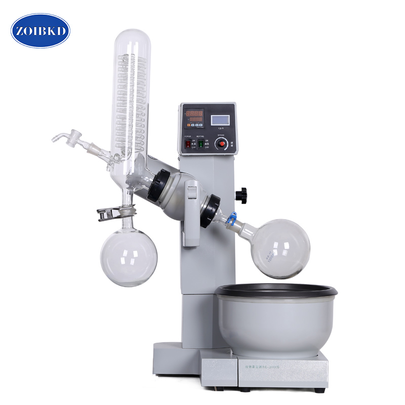 ZOIBKD High Quality Lab Supplies 2L RE-2000B Motor Automatic Lifting Rotary Evaporator And Evaporation Apparatus for Laboratory Vacuum Distillati-image-410970070