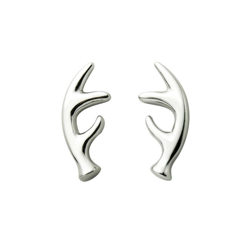 

Punk Animal Metal Deer Horn Antler Earrings women