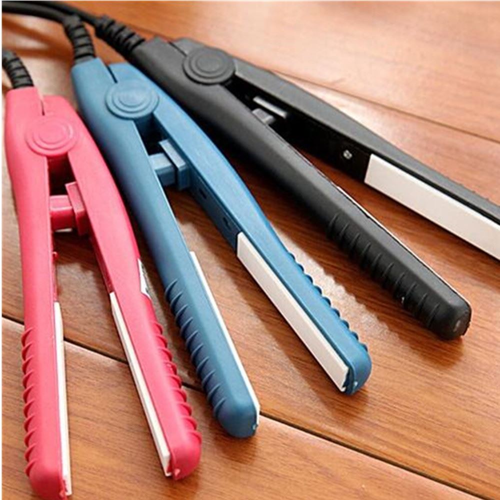 

2018 New Straightening Roll Straight Hair Clips Ceramic Powder Electric Plywood Mini Hair Curler Straight free shipping