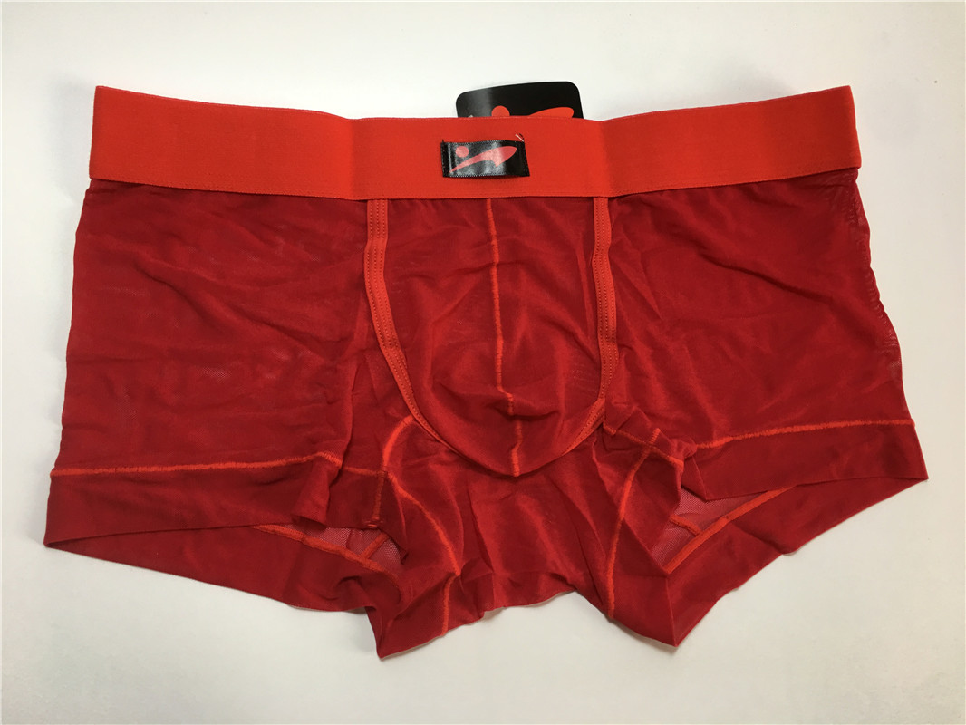 2019 Wholesale Lonjo Mens Nylon Underwear Mesh Man Boxer Shorts Sexy