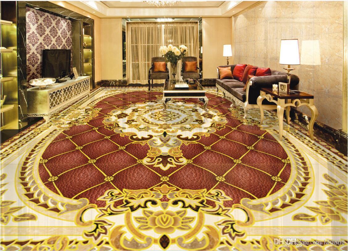 

3d pvc flooring custom photo Waterproof floor European stone pattern home improvement 3d wall murals wallpaper for walls 3 d print fabric, Pictures show