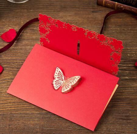 

Laser Cut Wedding Invitations Cards Hollow Personalized Party Printable Invitation Card With Envelope Sealed Card Wedding Decorations Favors, Options( blank inner )