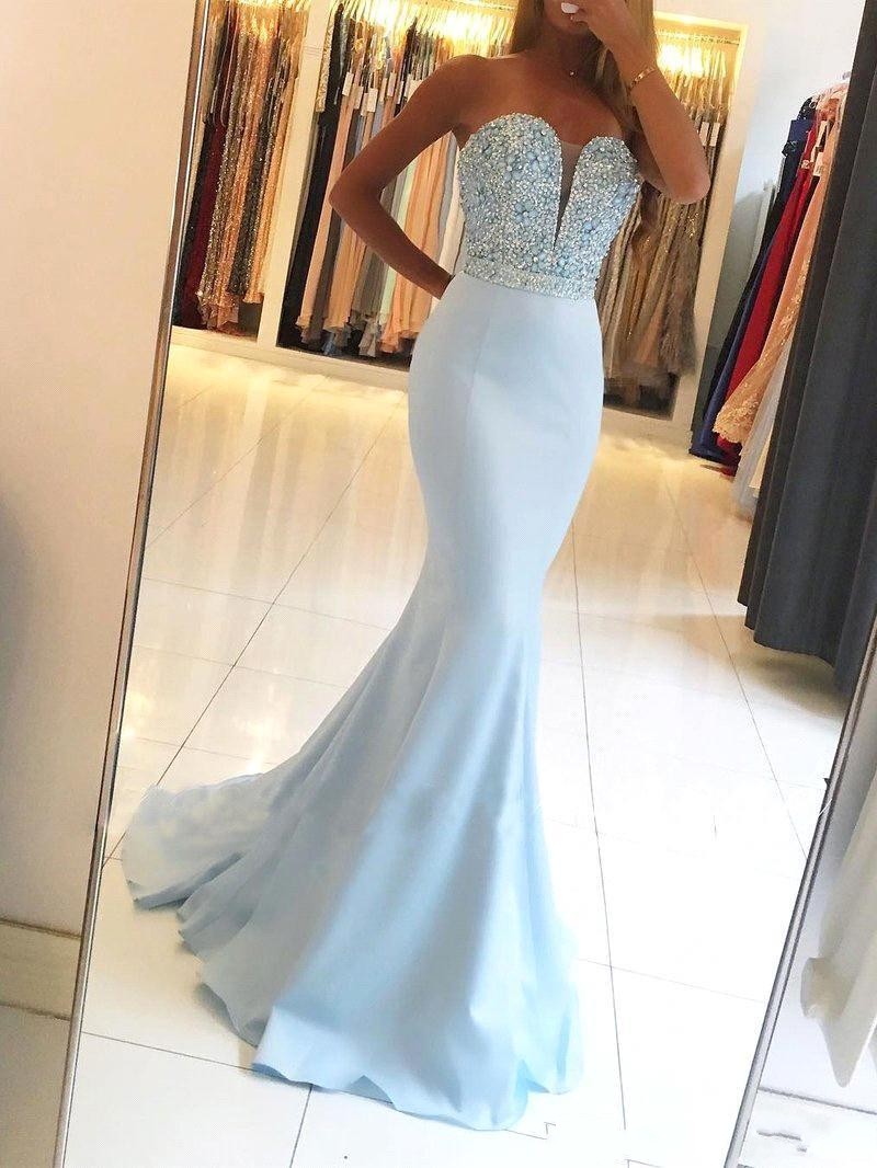 

Lace Sweetheart Mermaid Evening Dresses 2018 Sexy Pearls Rhinestones Sleeveless Sash Prom Dresses Plus Size Custom Made Vestidos Party Gowns, Water melon