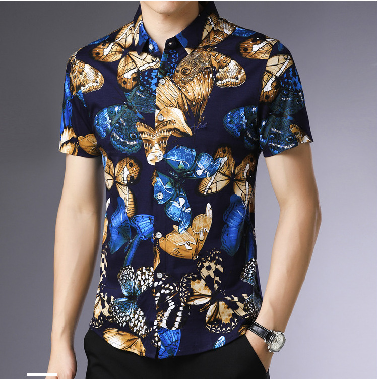 Men's Clothing cou Casual Confortable Chemise à manches courtes confortable beaucoup de style 