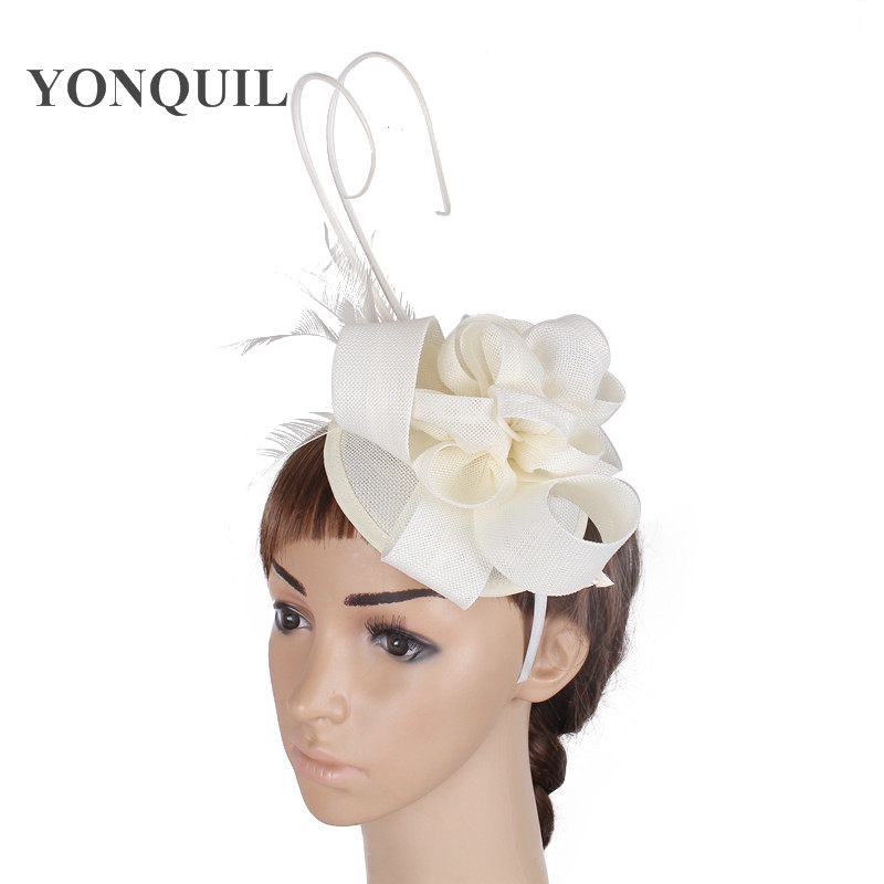 

New arrival Elegant women wedding multiple colors fascinator hats ostric quill fascinator base hats party charming hair accessories SYF99