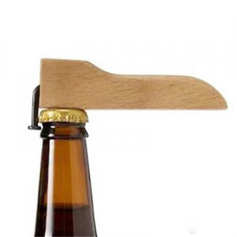 Beer Bottle Opener with Wooden Handle Nail Beverages Corkscrew Kitchen Bar Supplies-image-419280420