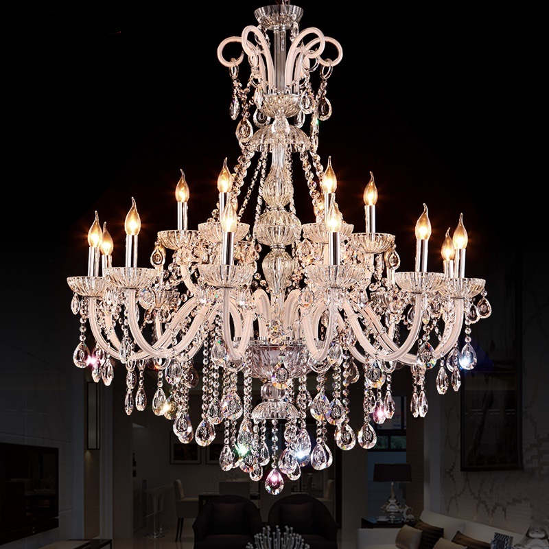 

FREE SHIPPING LED Crystal Chandelier Lighting Fixture Luxury Large Crystal Lustres de crYstal Living Room chandelier