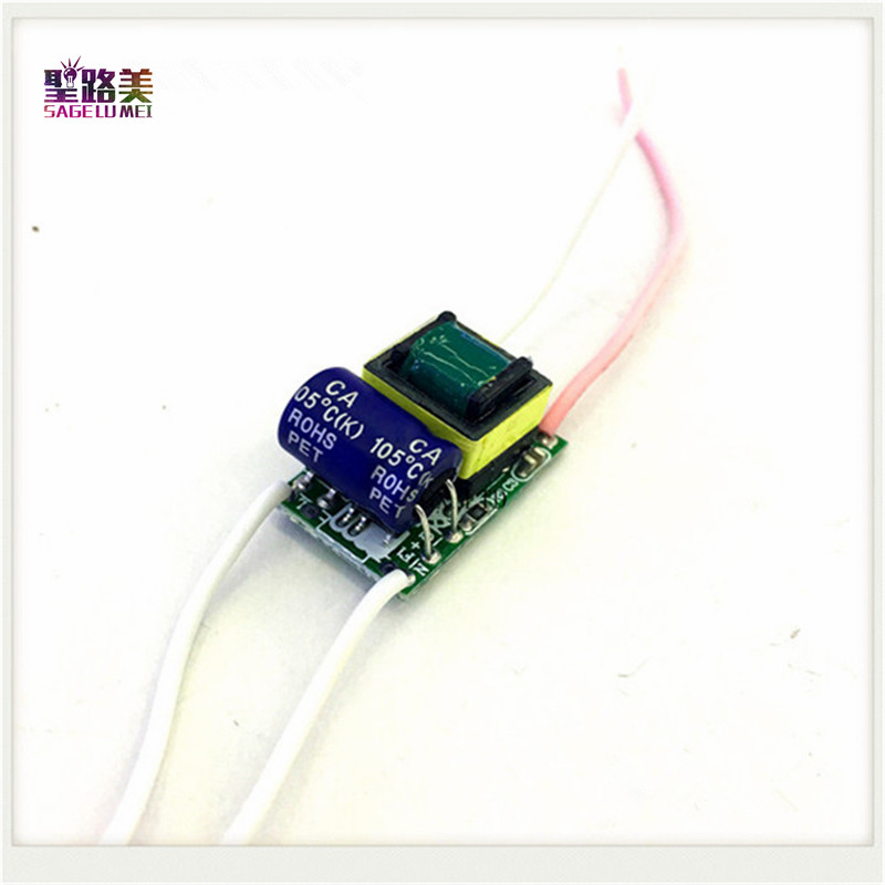 

5pcs 600MA 3V-5V 2-1x3W 3W LED driver power supply built-in constant current Lighting Transformers Adapter for DIY LED lamp bulb
