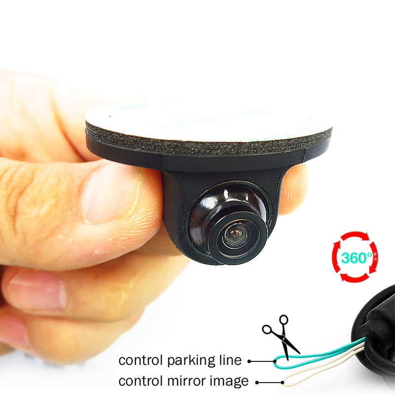CarBest Mini CCD Coms HD Vision nocturne 360 degrés caméra de recul de voiture caméra avant vue de face caméra de recul latérale