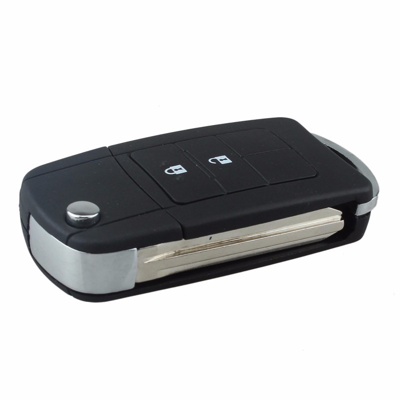 New 2 Buttons Uncut Flip Remote Key Shell Case Fob for Car Toyota RAV4 Corolla Avalon-image-415978757