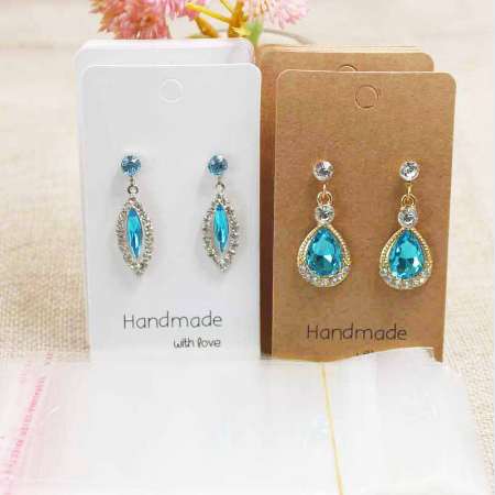 

Mulit size DIY handmade jewelry package card cute stud/drop earring package & display card 100pcs+100oppbag