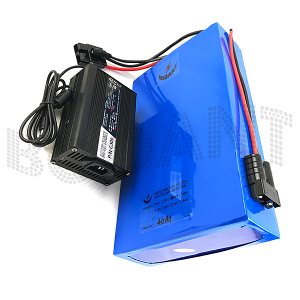 

BOOANT Lithium Battery Pack 72V 40AH For 5000W 6000W Motor Power Used 30Q 18650 Cells E-Bike Battery 72V +5A Charger 100A BMS