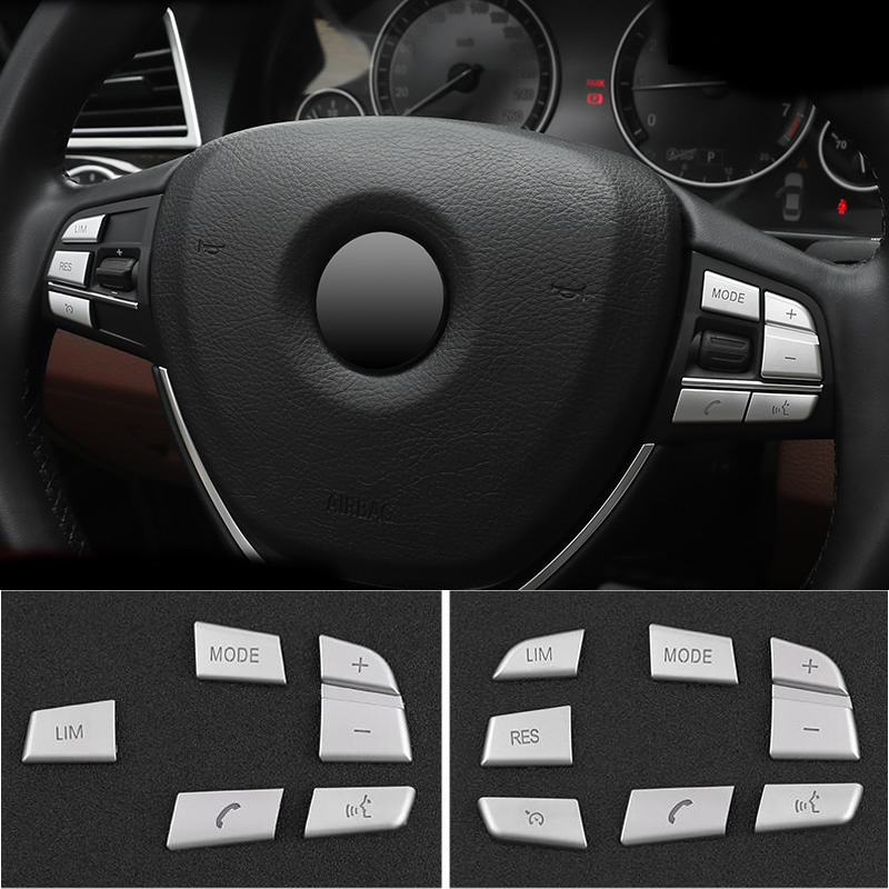 

Car Styling Steering Wheel Button Cover Trim Sticker For BMW 1 2 3 4 5 7 Series X1 X3 X4 X5 X6 F30 F10 F15 F16 F34 F07 F01 E70 Accessories