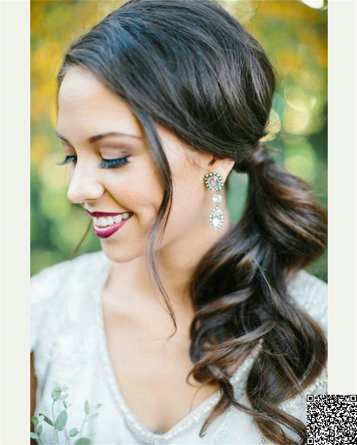 

Pretty girl wavy pony tail hairpiece wet wavy wraps human hair ponytail soft and naturally 120g