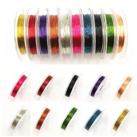 

LNRRABC New 1 Roll 0.3mm Sturdy Alloy Copper Wire DIY Beading Wire Jewelry Making Cord/String Accessories