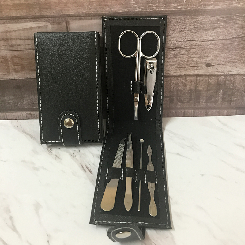 

Nail Tool Set Manicure Kit Nails File Trimmer Cuticle Push Eyebrow Scissors Ear Picker Daily Travel Beauty Care Product 2018 New, 6 pcs set