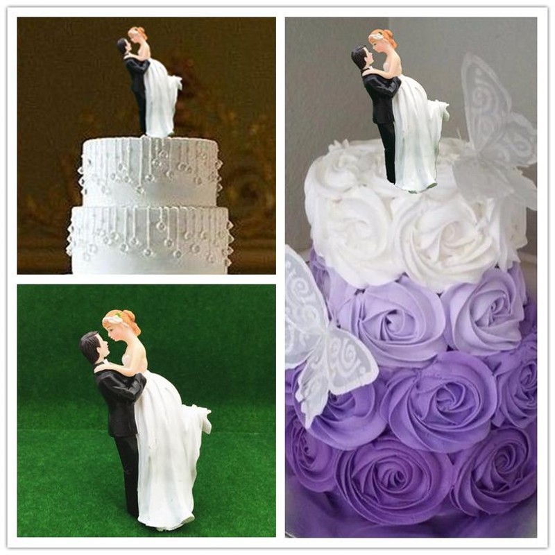 

Newest Romantic Bride Groom Cake Toppers Wedding Cake Supplies Resin Figurine Craft Souvenir Wedding Decorations