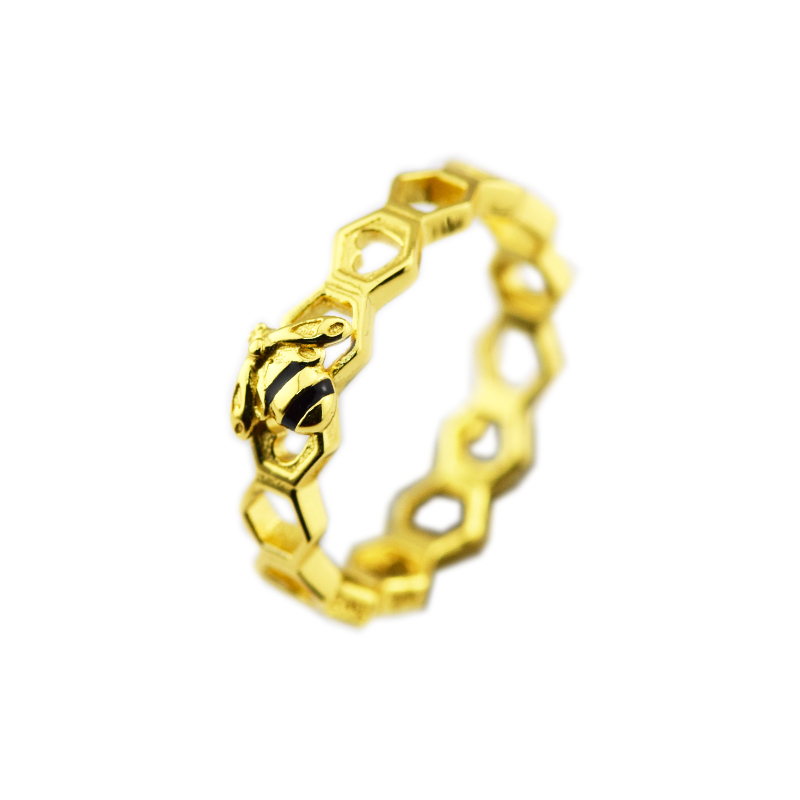 Compatible with European Jewelry Limited Edition Bee Ring Original Wedding Rings 925 Sterling Silver Jewelry DIY Wholesale-image-422906463