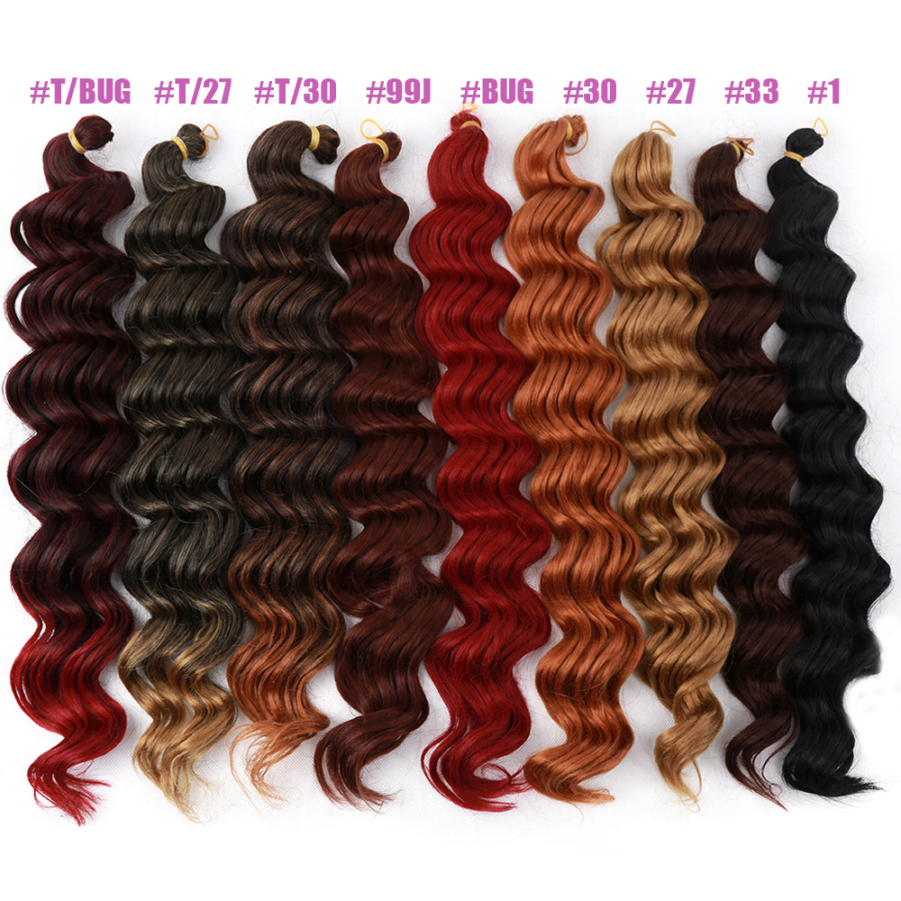

18"Long Deep Twist Crochet Braids Hair Extensions 9 Colors Synthetic Braiding Hair Fashion Beautful Hair