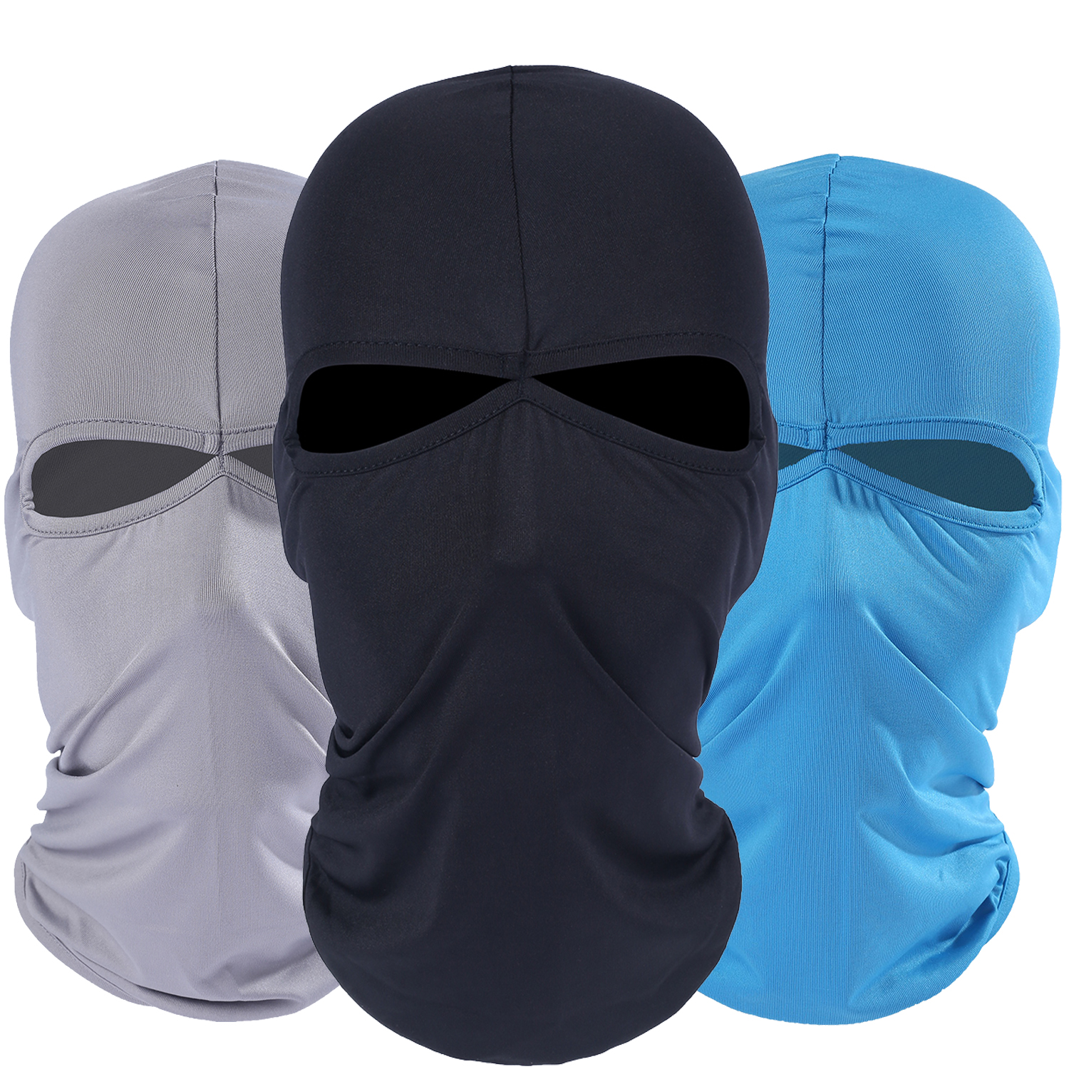 

Cycling Caps Masks 2 Hole Outdoor Full Face Motocycle Mask Lycra Balaclava Windproof Hats Cap Tactical Snowboard Helmet Protection Men Women, Bt- 12