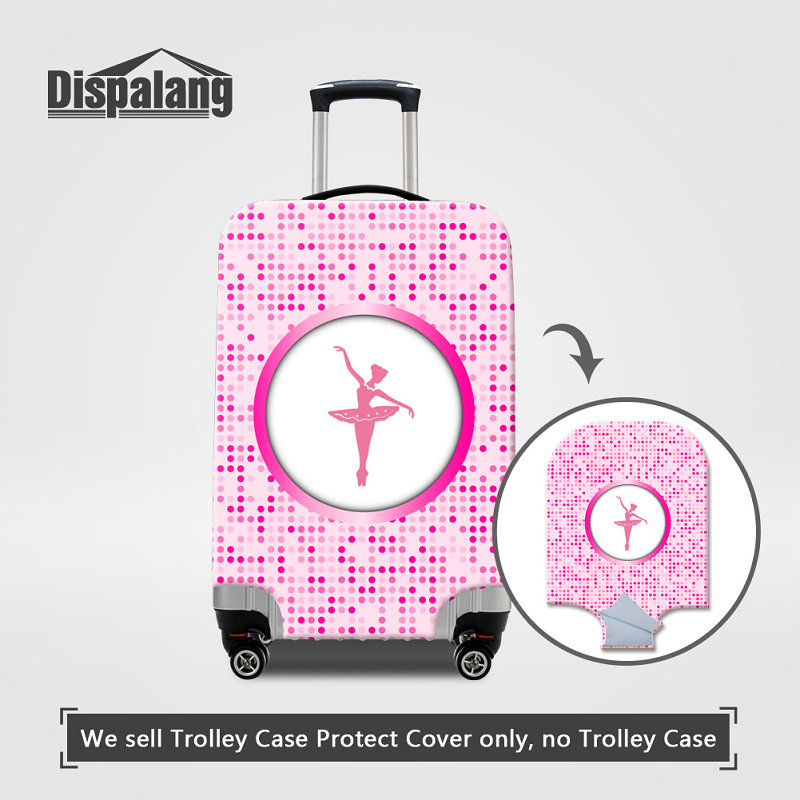 

Antifouling Suitcase Luggage Protective Cover For 18-32 Inch Trolley Case Ballet Patterns Fashion Women Girl Waterproof Travel Accessories