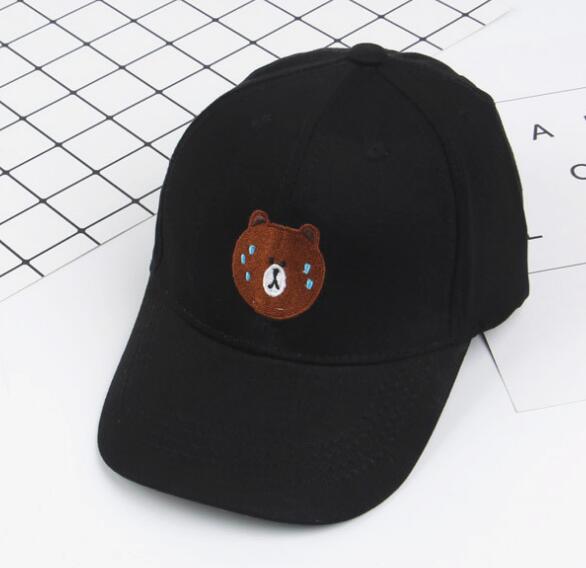 2018 New Spring and summer children's baseball cap baby bear pattern bending cap cute boys and girls shade leisure cap MZ001