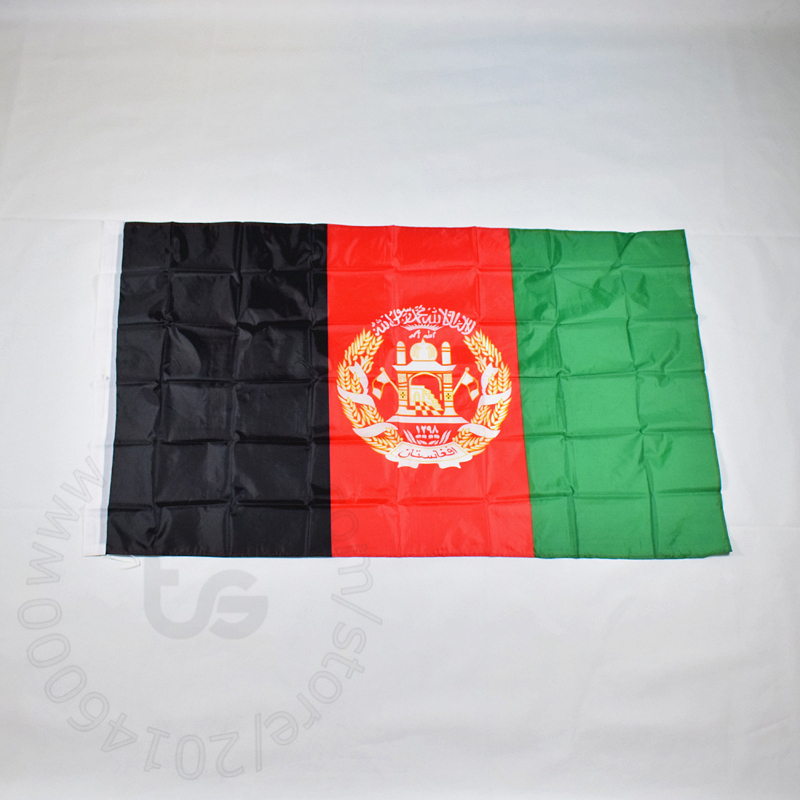 

Afghanistan national flag Free shipping 3x5 FT/ 90*150cm Hanging Afghanistan National flag Home Decoration flag banner