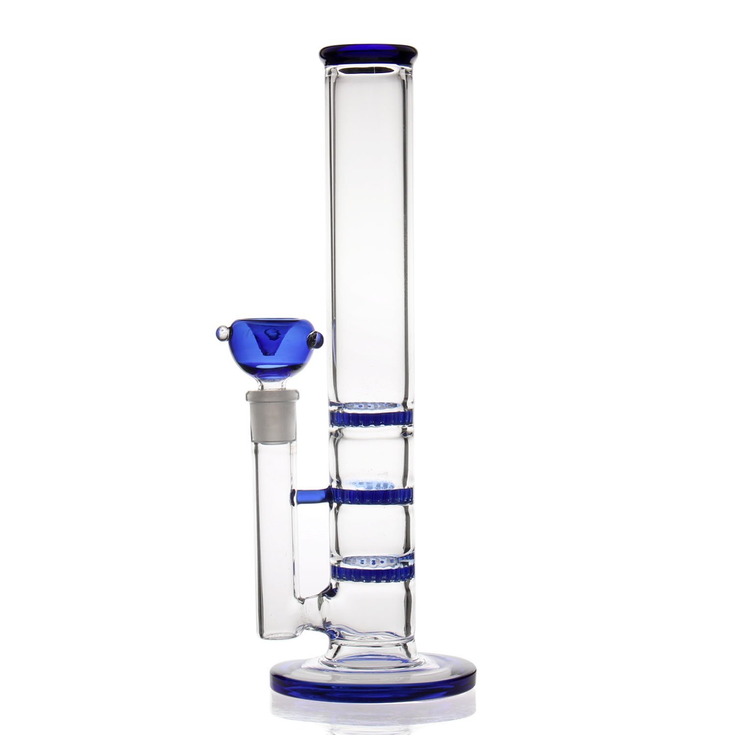 

2018 High Quality Exquisite Triple Honeycomb Percolator Glass Water Pipe Smoking Bong Oil Rigs Height 28cm