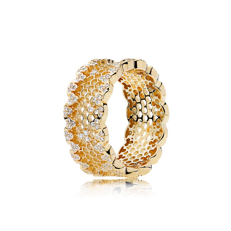 925 plata oro brillo Honeybee Anillo Anillo De Abeja Original De Ajuste Para Mujer Anillo Fine Je