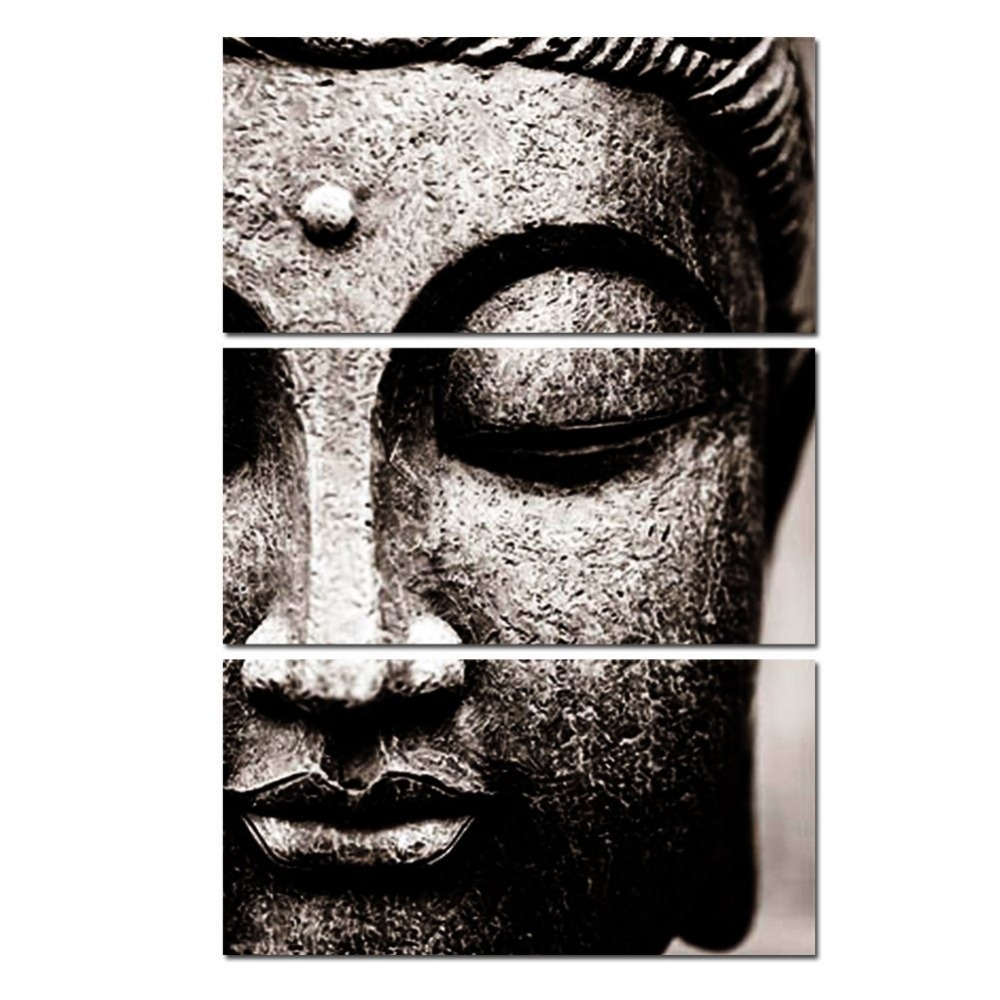 2020 Framed Abstract Gray Buddha Modern Home Decor Canvas Print Painting Wall Art Picture Living