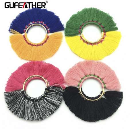 

GUFEATHER L83/5cm/Tassel/jewelry accessories/earring accessorie/diy/With metal ring tassels/earring making/embellishments/2p'c's