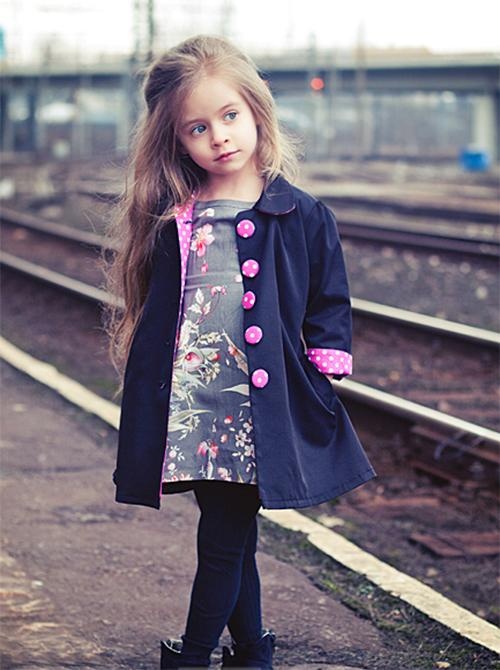 

Kids Jackets Girls Dust Coat Fashion Manteau Enfant Fille Cute Dot Casaco Menina Spring Autumn Winter Girls Coats and Jackets, Blue