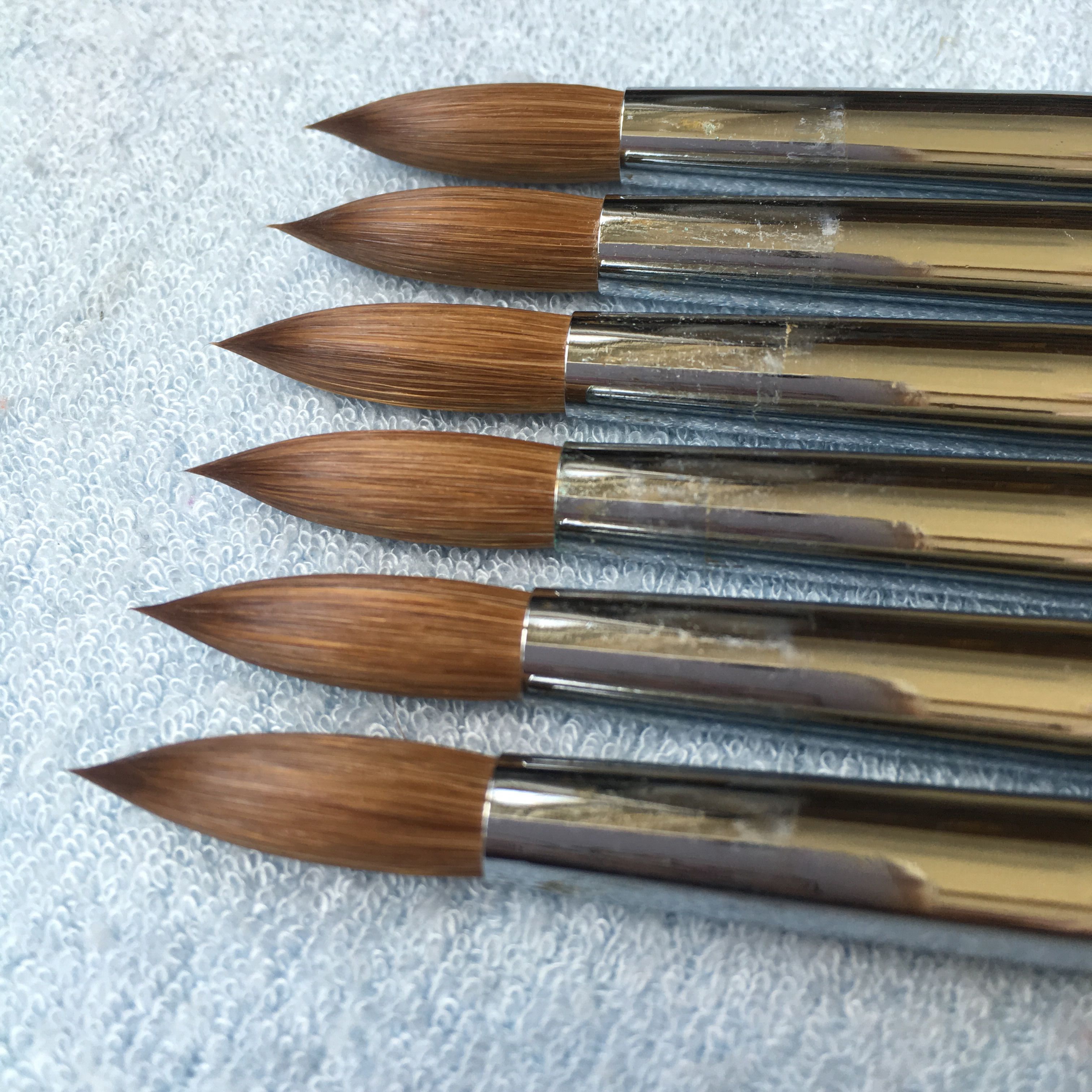 Best Seller Promotion Metal Handle Nail Tools+Kolinsky Hair #8#10 Nail Art acrylic Brush Round Sharp Pink Color Free Shipping-image-375574648