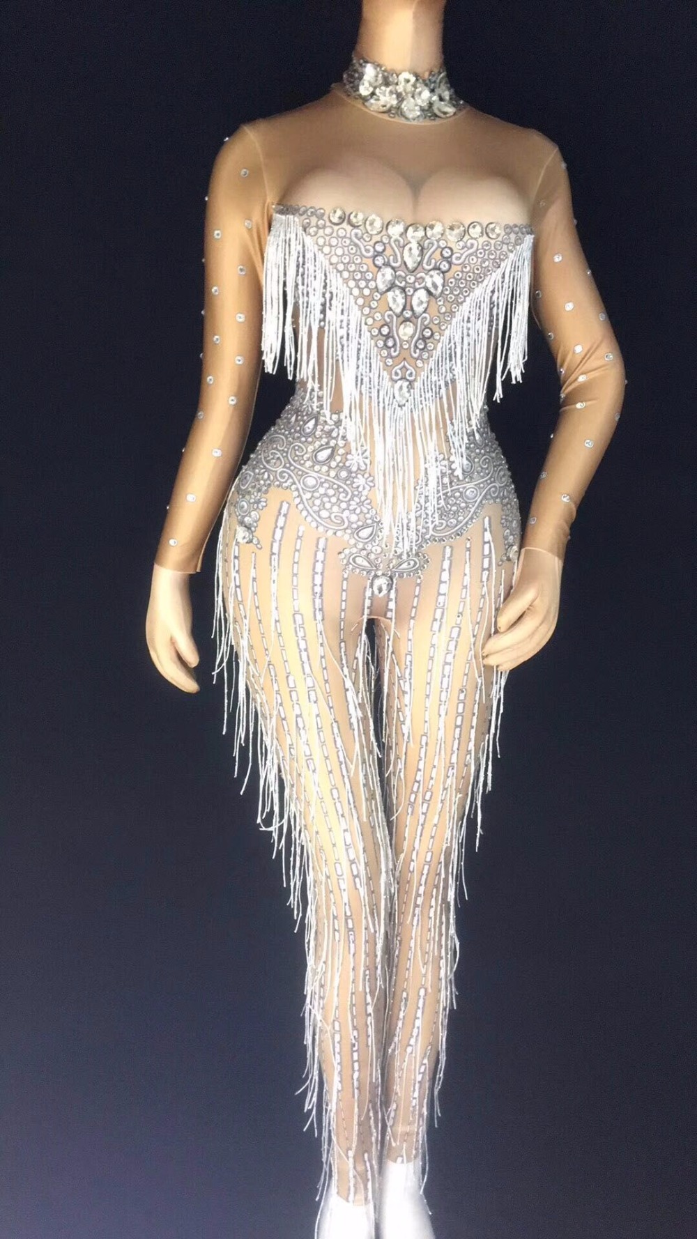 white sparkly jumpsuit