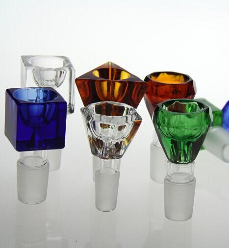

hot new diamond cut glass bowl smoking bowl tobacco bowls herb bowls mix color bowl