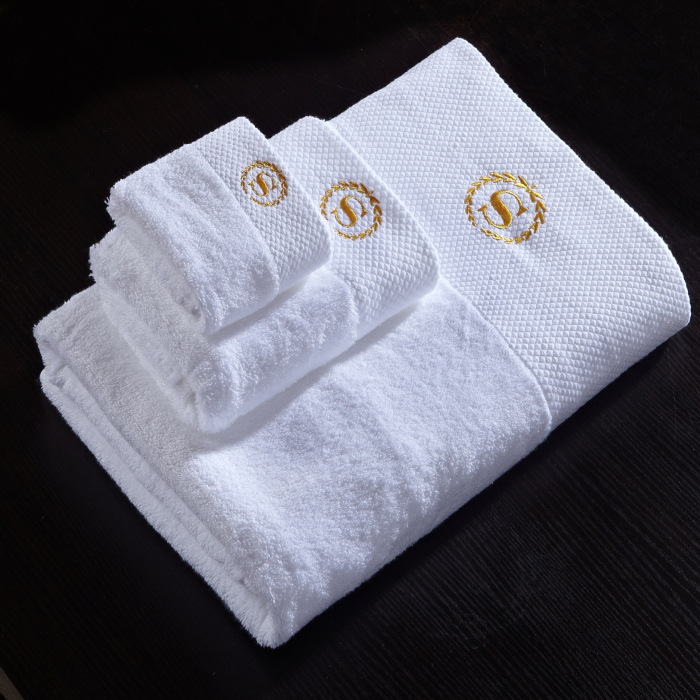 Ensemble de serviettes de 3 pièces blanc 1 serviettes de bain 1 serviettes à main débarcchots de toilette en coton de qualité hôtel lavable super